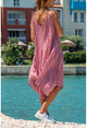 Womens Claret Red Strap Asymmetrical Wide Cut Jumpsuit GK-BST2900
