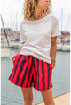 Womens Ecru Washed Skirt And Shoulder Mesh Soft Textured Loose T-Shirt GK-RSD2063