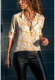 Womens Ecru Chain Pattern Shirt GK-BSTH5032