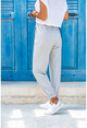 Womens Gray Elasticated Soft Textured Loose Trousers GK-BST2888