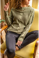 Womens Khaki Self Knitted Sweater GK-CCK76052