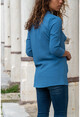 Womens Indigo Pocket Shawl Collar Jacket GK-BST2822