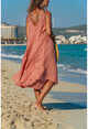 Womens Red Strap Asymmetrical Wide Cut Jumpsuit GK-BST2900