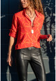 Womens Red Chain Pattern Shirt BSTH5032