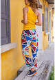 Womens Multi Waist Elastic Pocket Slim Leg Loose Trousers GK-TDURM105