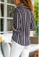 Womens Black Striped Shirt GK-BST30kK4098