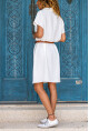 Kadın Beyaz Polo Yaka Airobin Elbise Gk-Bst2883