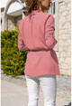 Womens Rose Dried Pocket Shawl Collar Jacket GK-BST2822