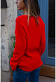 Womens Coral V-Neck Sweater GK-CCK6142