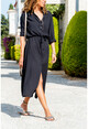 Kadın Siyah Uzun Gömlek Elbise GK-BSTT4011-1490