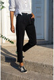 Womens Black High Waist Pocket Pleated Double Leg Pants GK-BST3173