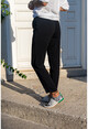 Womens Black High Waist Pocket Pleated Double Leg Pants GK-BST3173