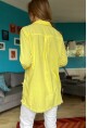 Kadın Sarı Yanı Düğmeli Eteği Püsküllü Gömlek GK-AYN1666