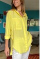 Kadın Sarı Yanı Düğmeli Eteği Püsküllü Gömlek GK-AYN1666